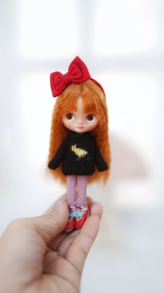 Photo2: red and sky blue bowknots shoes(of limited Rabbit Set) (2)