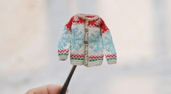 Photo1: snowflakes  detailed sweater (1)