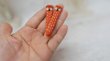 Photo3: 1:12 miniature art works fox Hand Knit tiny socks  (3)
