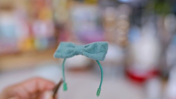 Photo3: green fur bowknot headband (3)