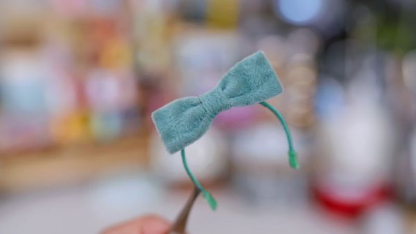 Photo2: green fur bowknot headband (2)