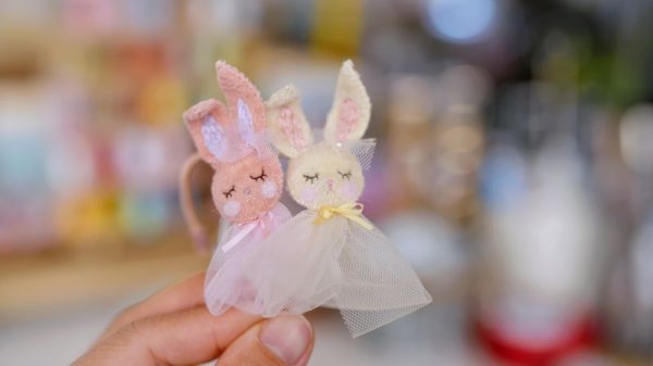 Photo6: cream bunny headband (6)