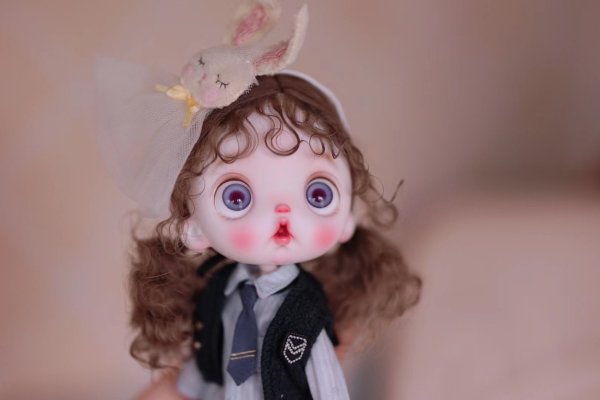 Photo3: cream bunny headband (3)