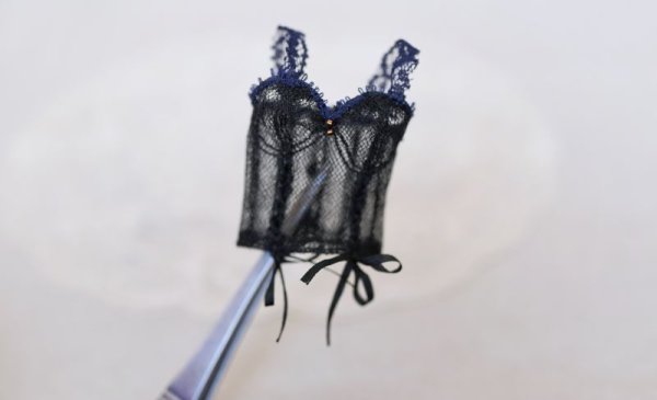 Photo1: translucent corset in black (1)