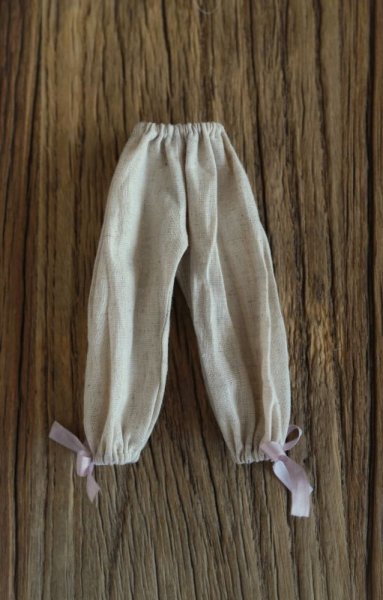 Photo1: cotton flax knicker pants (1)