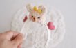 Photo2: cream bear hairpin & double hearts headband Set (2)