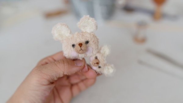 Photo16: cream bear hairpin (16)