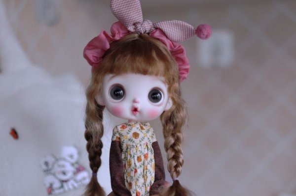 Photo5: pink checked pompom bowknot headband (5)