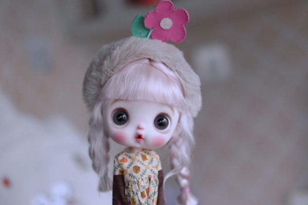 Photo9: 2 side to use yellow plush & leather flower headband (9)