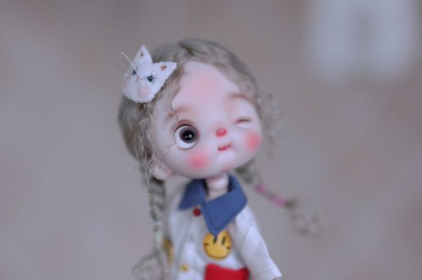 Photo3: white kitty hairpin (3)