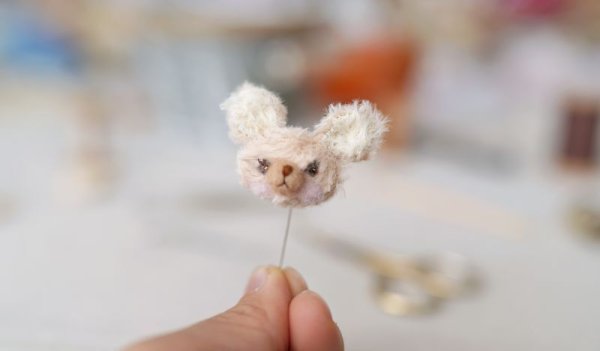 Photo15: cream bear hairpin (15)