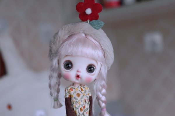 Photo8: 2 side to use yellow plush & leather flower headband (8)