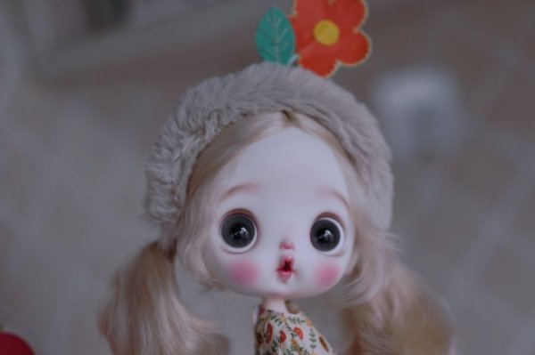 Photo7: 2 side to use yellow plush & leather flower headband (7)