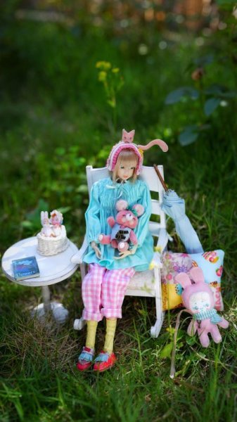 Photo1: Girl's Sweet Summer Set -5 pieces Momoko Size (1)