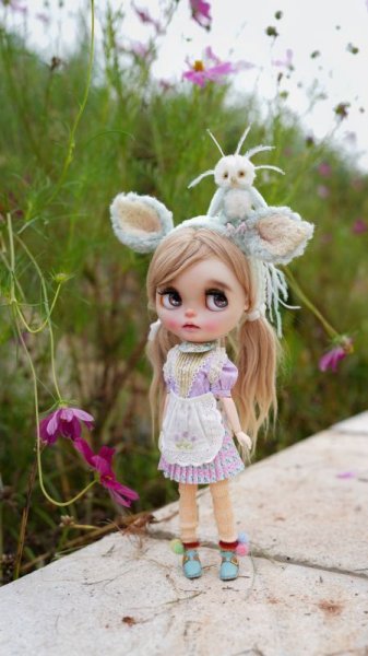 Photo3: lamb ears headband (of Tulips in the Rain) (3)