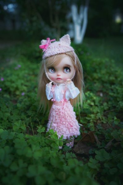 Photo7: Pink handmade kitty snow boots (French Cream Cake Dress in pink) (7)