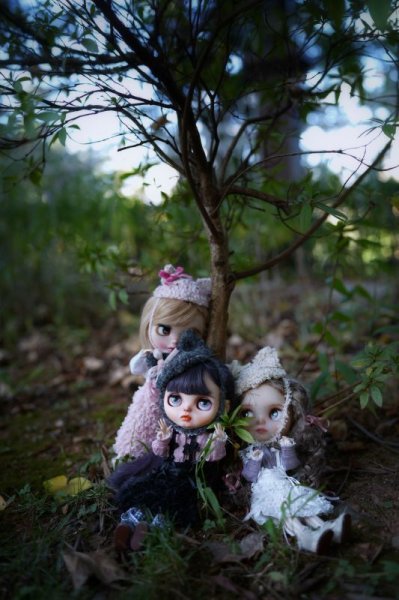 Photo13: Grey handmade kitty snow boots (French Cream Cake Dress in black) (13)