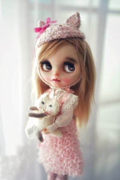 Photo9: Pink handmade kitty snow boots (French Cream Cake Dress in pink) (9)