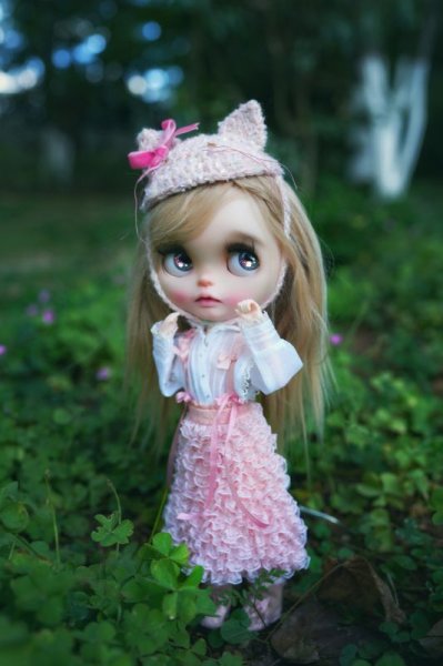 Photo6: Pink handmade kitty snow boots (French Cream Cake Dress in pink) (6)