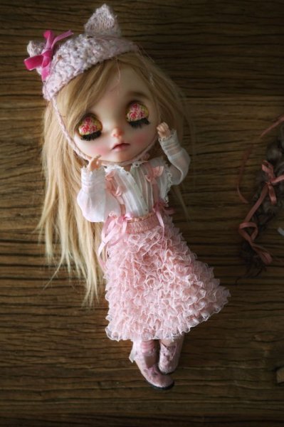 Photo16: Pink handmade kitty snow boots (French Cream Cake Dress in pink) (16)