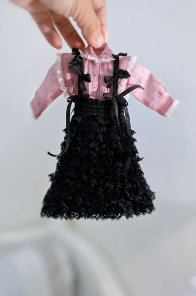 Photo8: Grey handmade kitty snow boots (French Cream Cake Dress in black) (8)