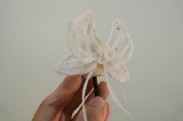 Photo2: White translucent butterfly wings (2)