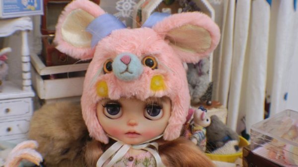 Photo3: strawberry cream bear hat (3)