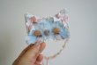 Photo1: sleeping kitty sleep mask in light grey (big head) (1)