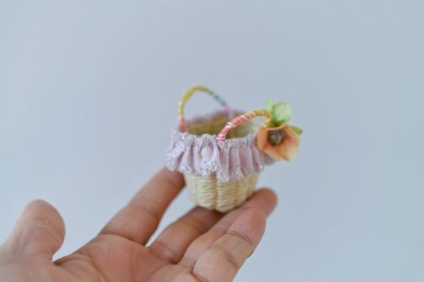 Photo6: Rainbow Flower straw bag (6)